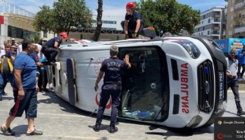 Aydın'da kahreden ambulans kazası kameraya yansıdı