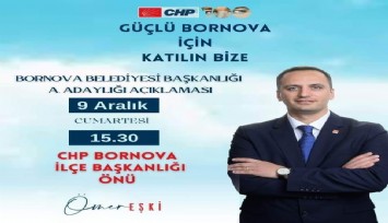 CHP'li Eşki Bornova için yola çıkıyor