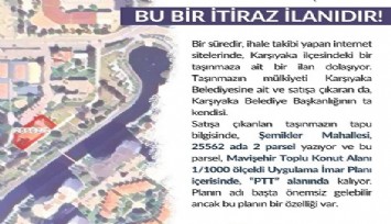 Şehir Plancıları Odasından Karşıyaka’daki o satışa itiraz: Kamu mülkiyetlerinin özelleştirilmesi halka karşı işlenen bir suçtur