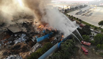 Manisa'daki fabrika yangını 19. saatte kontrol altına alındı