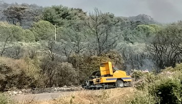 Kınık'ta yangının sebebi balya makinesi iddiası