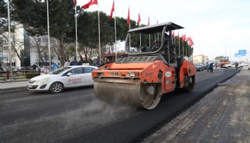 Menderes’te büyük asfalt çalışması