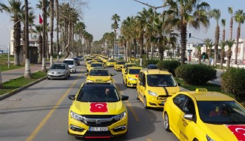 İzmir'de cinayete kurban giden taksici, Mersin'de konvoyla anıldı