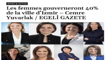 Egeli Gazete'nin İzmir seçimleriyle ilgili haberi Avrupa basınında
