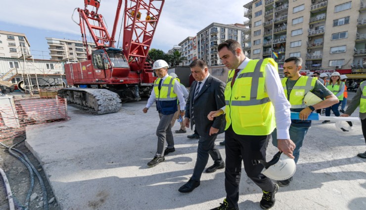 Başkan Tugay metro şantiyelerini inceledi