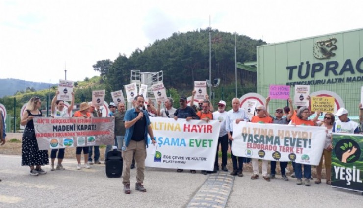 İzmir'de altın madenlerine karşı ortak eylem