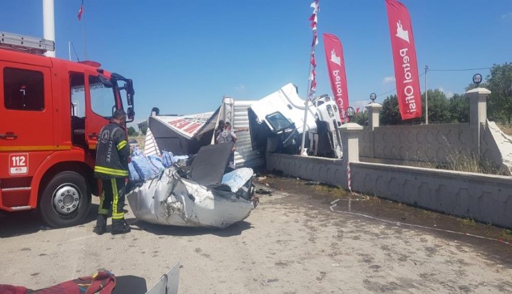 Metrelerce sürüklenen tırın sürücüsü hayatını kaybetti