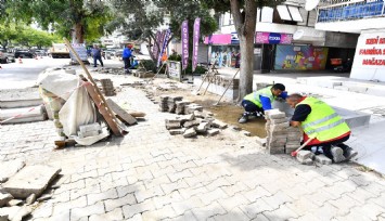 Bakım ve onarım çalışmaları yoğunlaştı: İzmir’de kaldırımlar yenileniyor