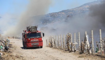 Balıkesir-İzmir sınırı alev alev yandı