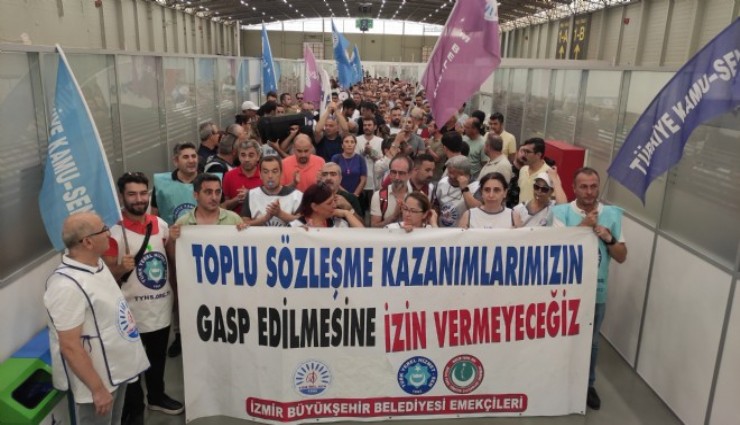 Büyükşehir memurları TİS eylemlerine devam ediyor