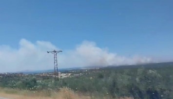 Çanakkale’de yangına havadan ve karadan müdahale ediliyor