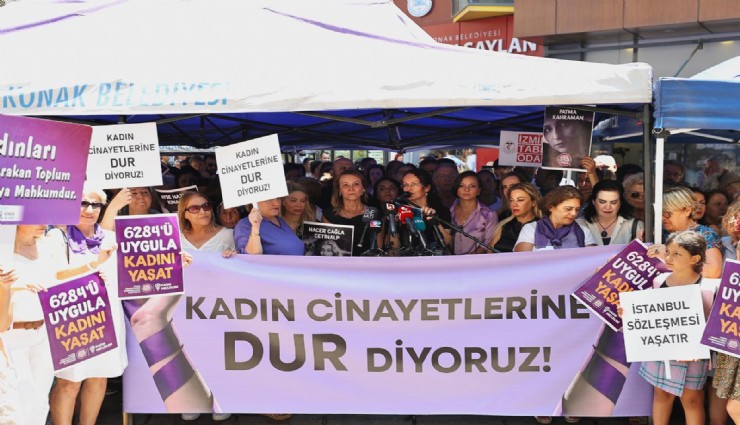 Konak’ta kadınlar şiddete ve kadın cinayetlerine ‘hayır’ dedi