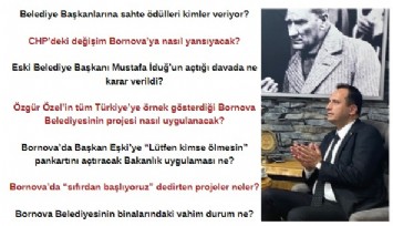 Bornova Belediye Başkan Eşki’den Egeli Gazete’ye özel açıklamalar: Lütfen kimse ölmesin pankartını açtıracak Bakanlık uygulaması