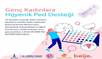 Büyükşehir'den hijyenik ped desteği