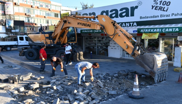 Çiğli'nin simgesi kasaplar meydanı yenileniyor