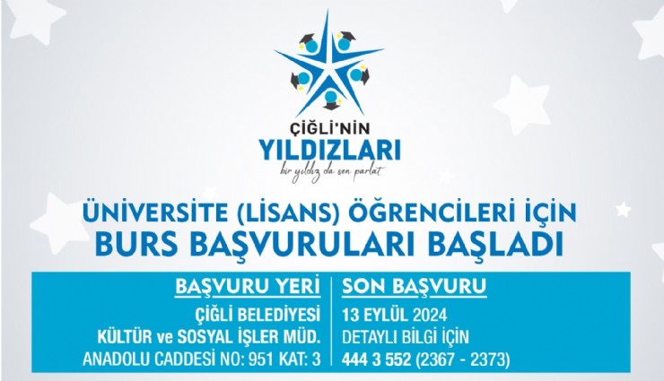 Çiğli’de üniversite burs başvuruları başladı