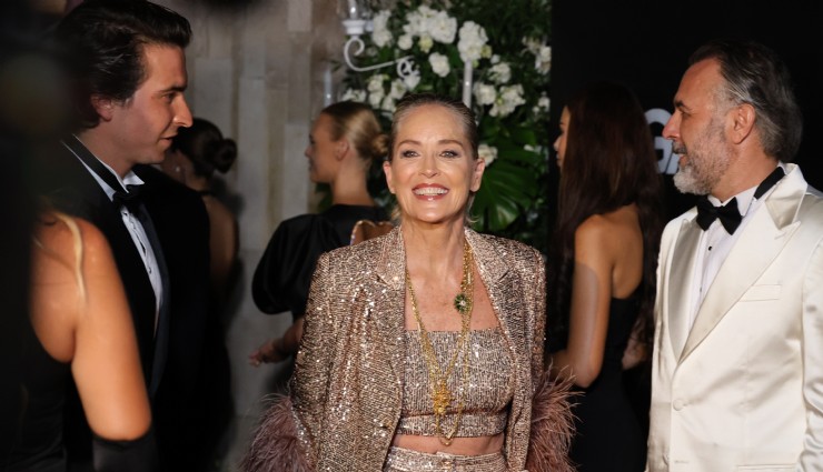 Dünyaca ünlü yıldız Sharon Stone ödülünü Muğla'da aldı