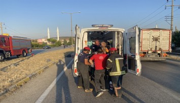 Manisa'da motosiklet devrildi: 1 yaralı