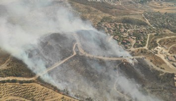 Urla’da yangın: 2 uçak, 3 helikopter ve 2 yer ekibiyle müdahale ediliyor