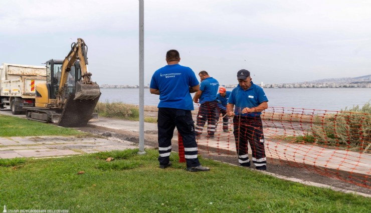 Kordon’da deniz taşkınlarına önlem